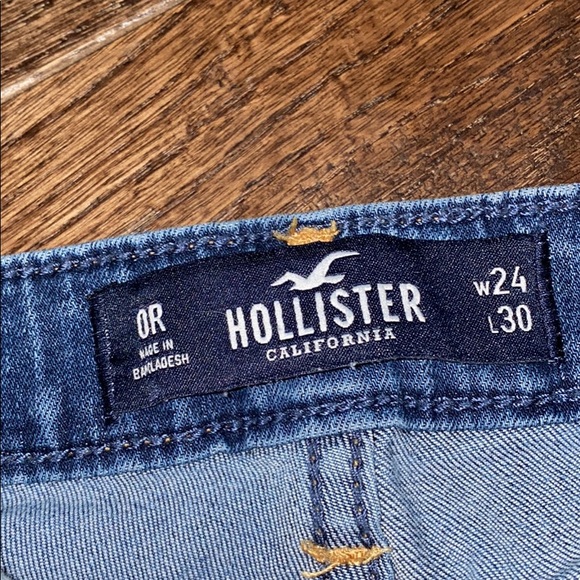 High-waisted Hollister ripped skinny jeans size 0 - Picture 3 of 4